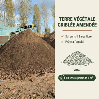 Terre Végétale Criblée Amendée - En Vrac